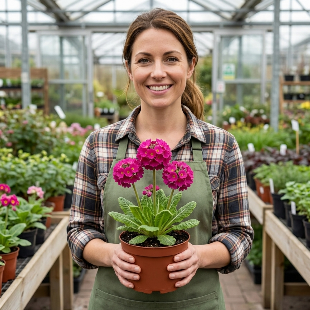 Primula ‘Denticulata Deep Rose’ — Hardy Perennial, Bee-Friendly, 1L Pot (Set of 3 or 6)