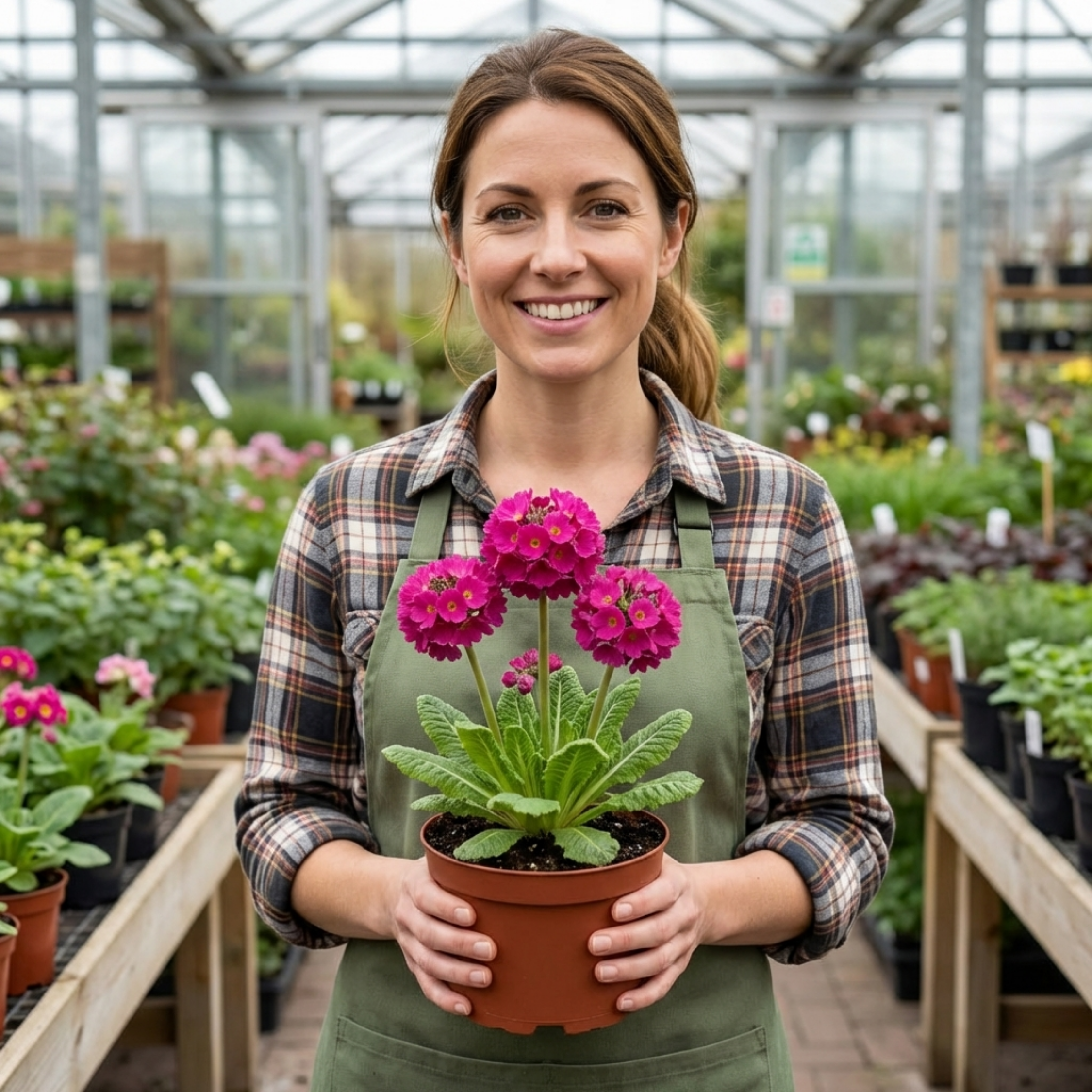 Primula ‘Denticulata Deep Rose’ — Hardy Perennial, Bee-Friendly, 1L Pot (Set of 3 or 6)