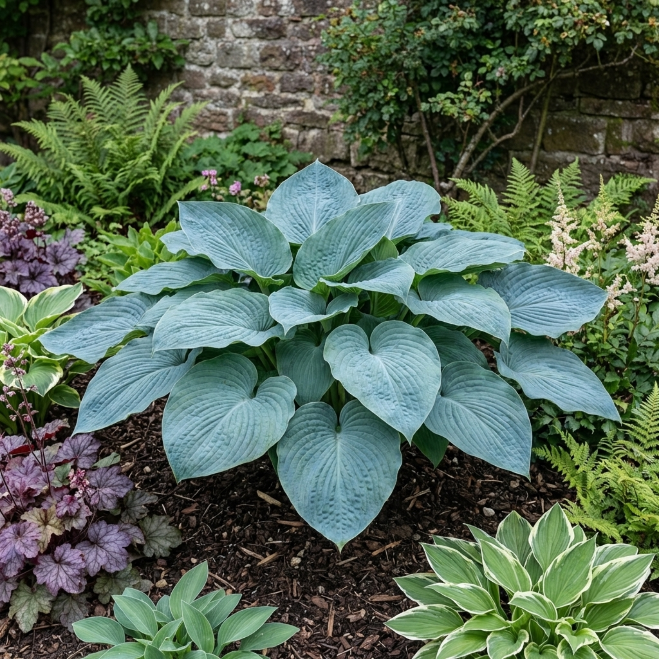 Hosta ‘Blue Mammoth’ — Herbaceous Hardy Perennial, Bee-Friendly, 17cm Pot