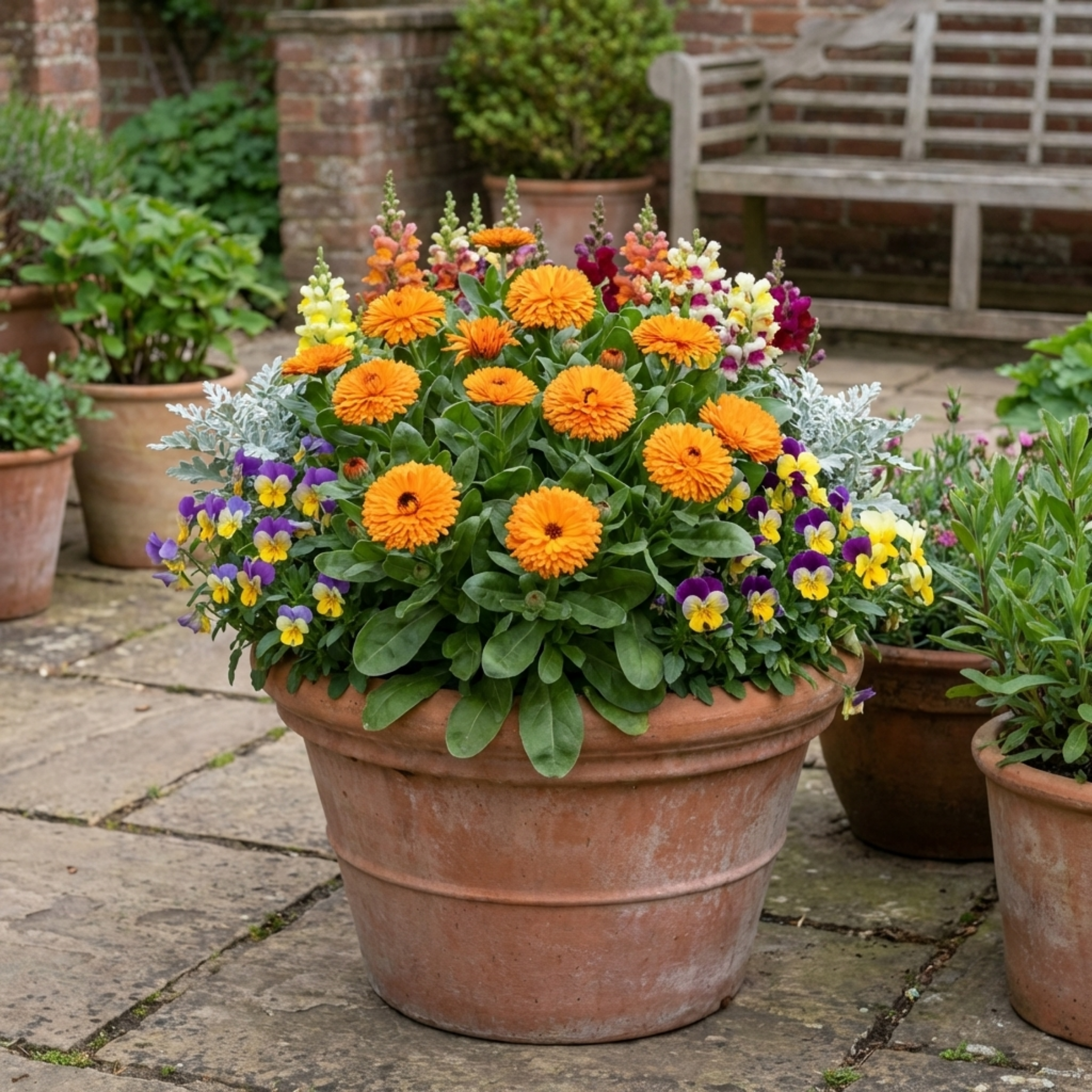 Calendula ‘Fiesta Orange’ — Hardy Perennial, 1L Pot (Set of 3 or 6)