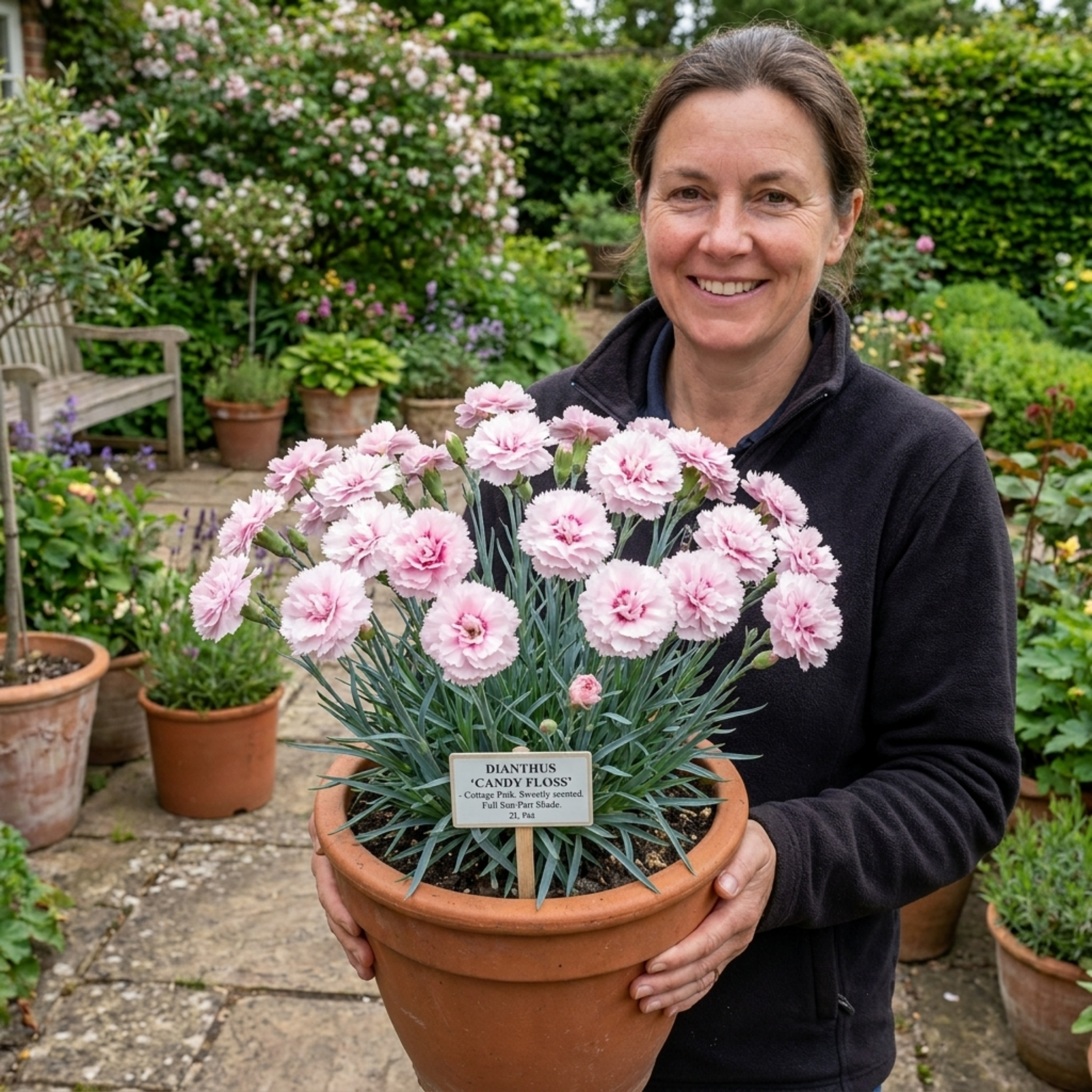 Dianthus ‘Candy Floss’ — Hardy Perennial, Bee-Friendly, 17cm Pot
