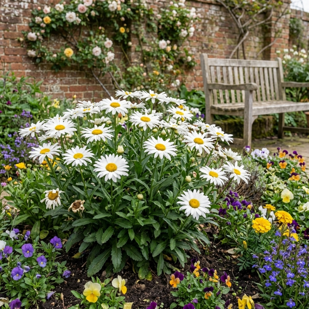 Leucanthemum ‘Madonna White Shasta Daisy’ — Herbaceous Perennial, Bee-Friendly, 11cm Pot (Set of 3 or 6)