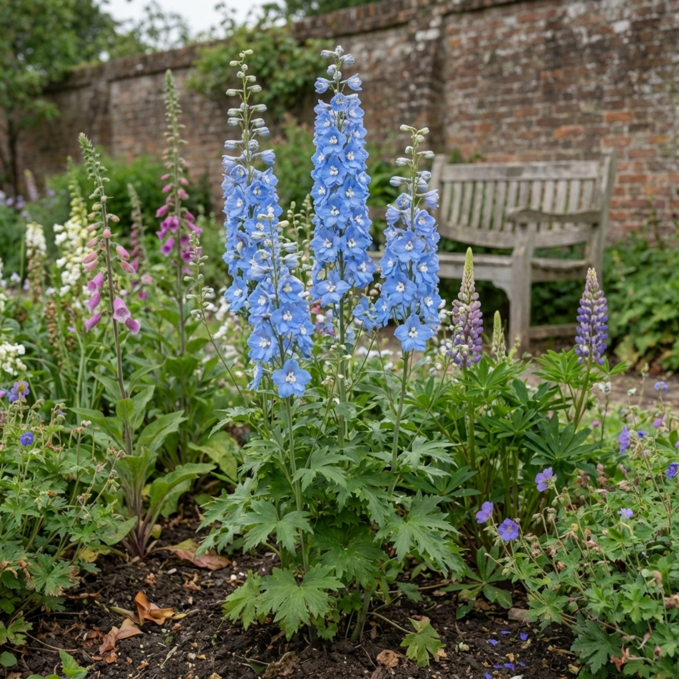 Delphinium ‘Pacific Giants Blue Bird’ — Hardy Perennial, Bee-Friendly, 1L Pot (Set of 3 or 6)