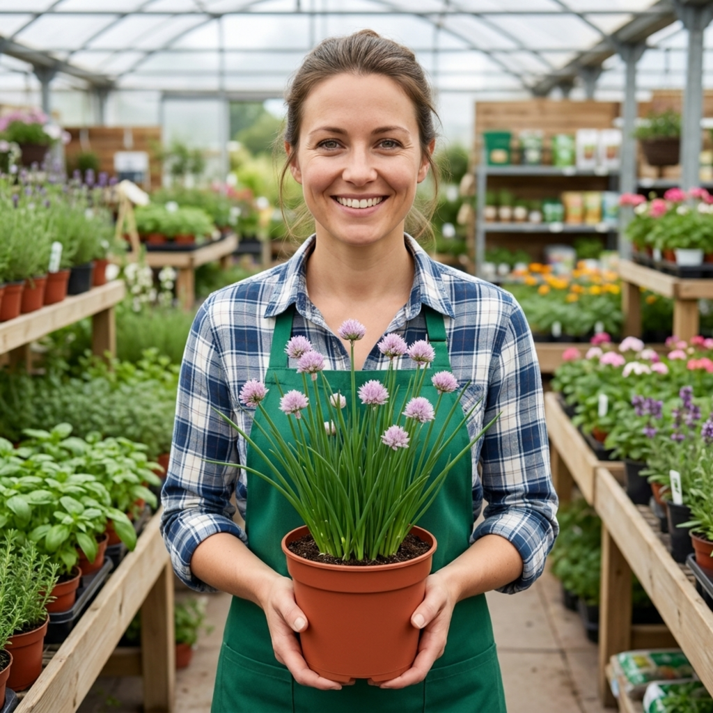 Chives — Hardy Perennial Herb, Bee-Friendly, 1L Pot (Set of 3 or 6)