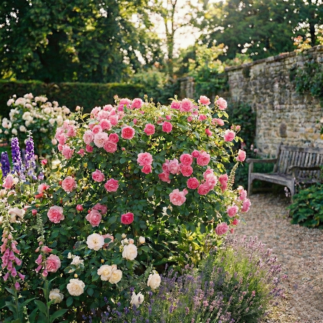 Rose 'Pink Bush' — Deciduous Shrub, Bee-Friendly, 3L Pot