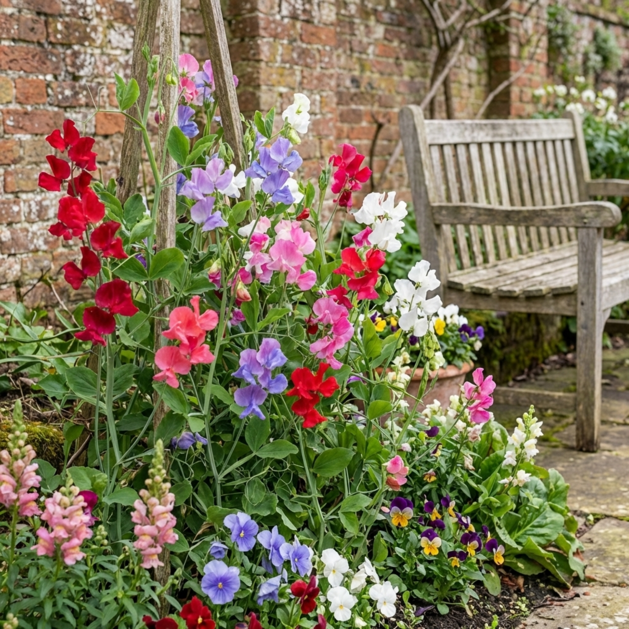 Lathyrus ‘Mammoth’ — Hardy Annual Climber, Bee-Friendly, 10.5cm Pot (Set of 3 or 6)