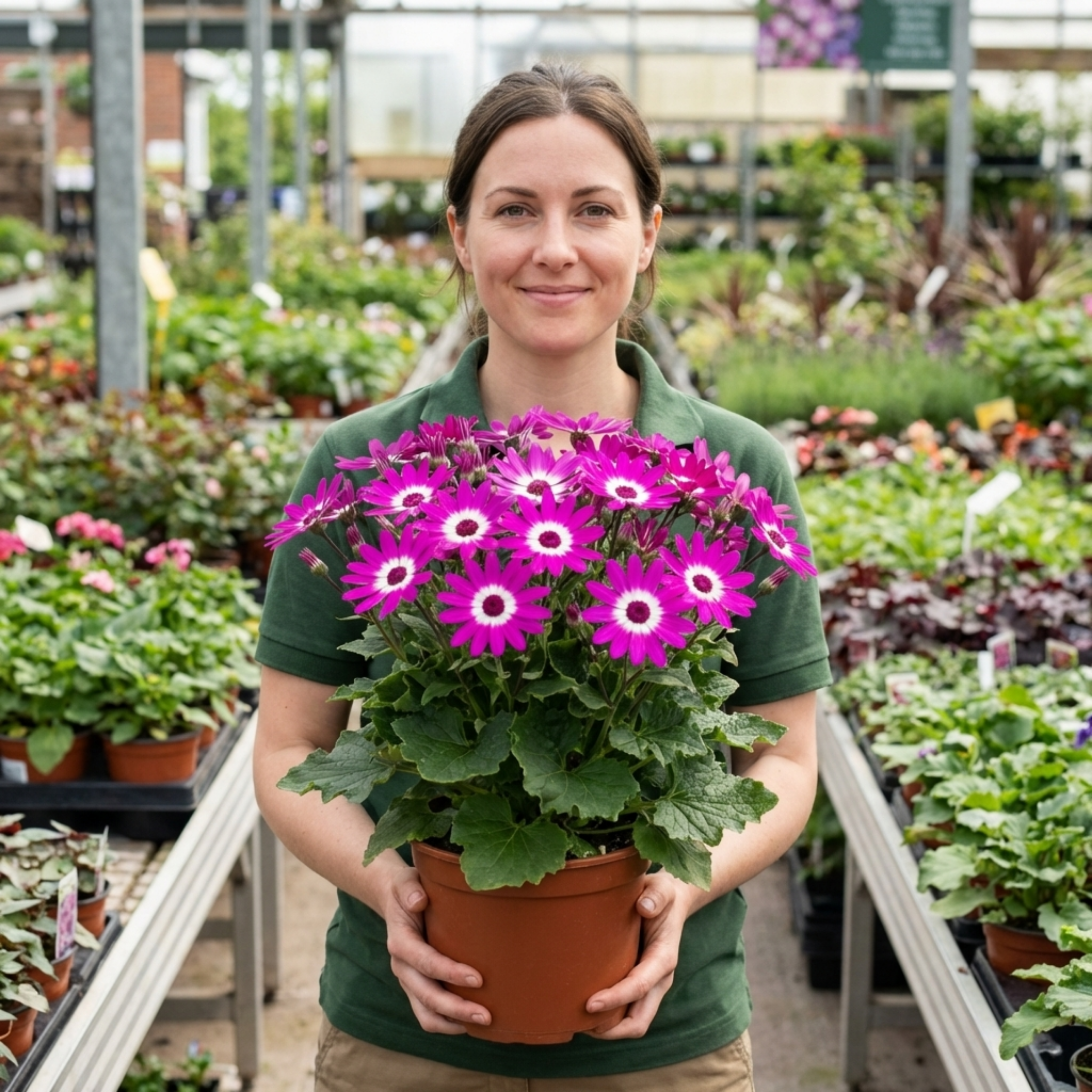 Senetti ‘Pericallis Pop Magenta Live’ — Bedding Plant, Bee-Friendly, 17cm Pot