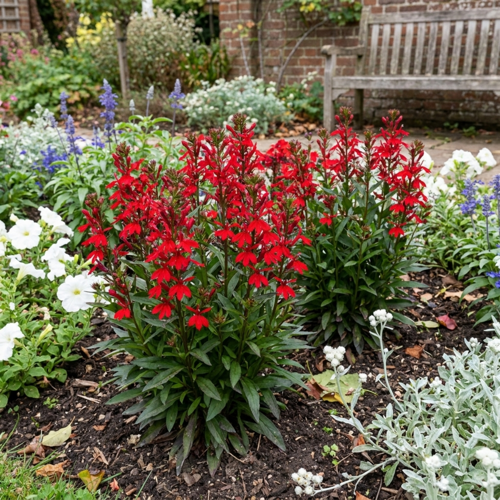 Lobelia ‘Starship Scarlet’ — Herbaceous Perennial, Bee-Friendly, 1L Pot (Set of 3 or 6)