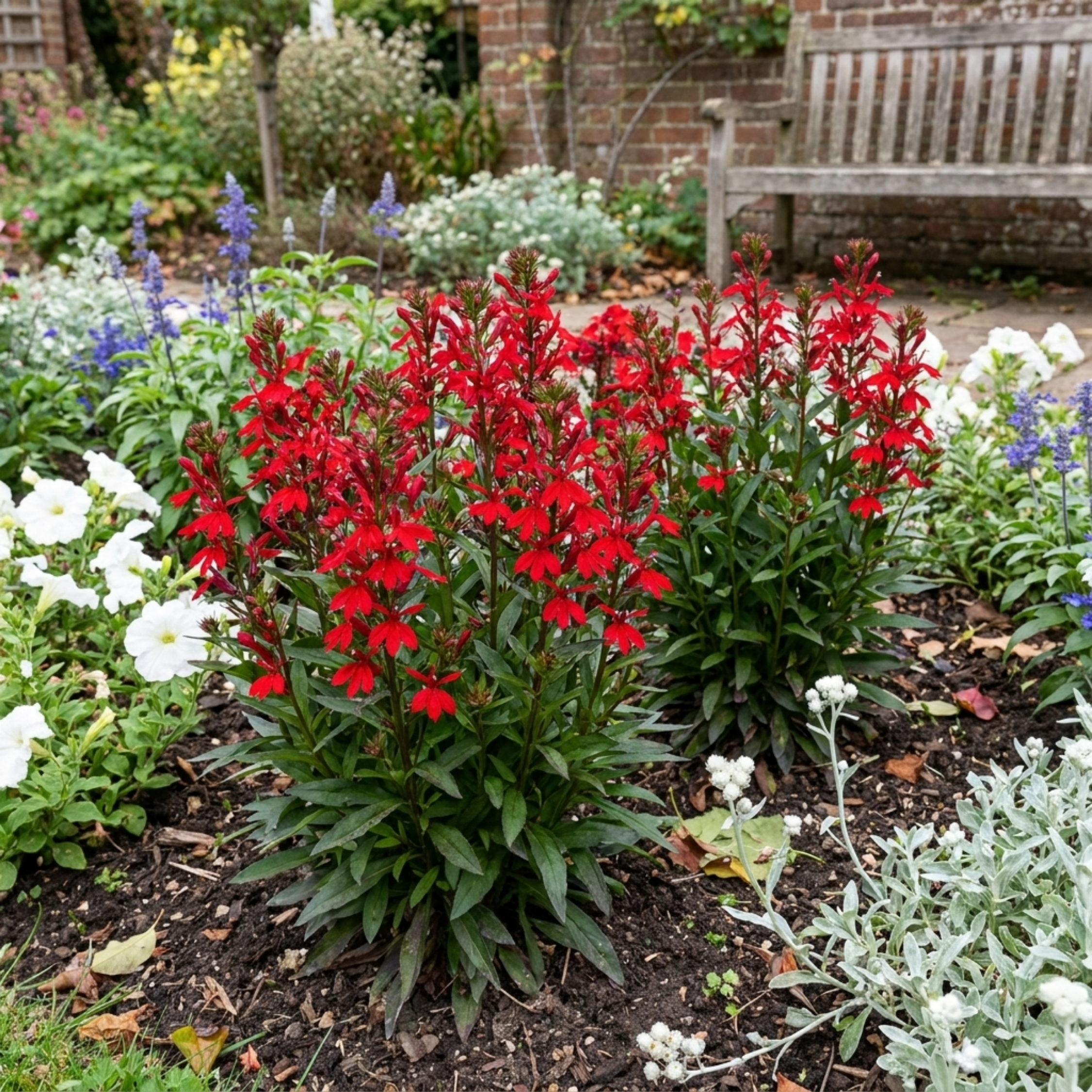 Lobelia ‘Starship Scarlet’ — Herbaceous Perennial, Bee-Friendly, 1L Pot (Set of 3 or 6)