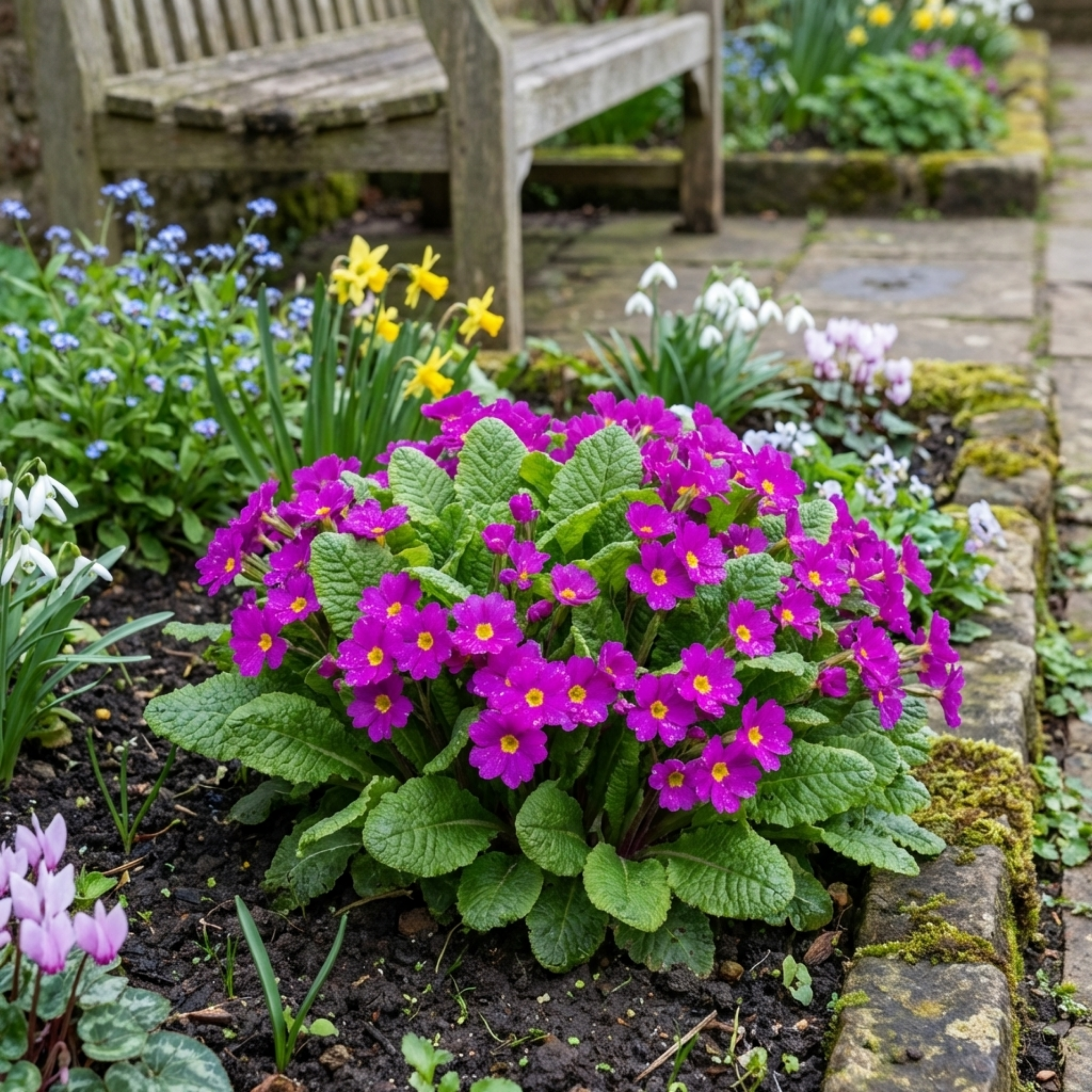 Primula ‘Queen Neon Violet’ — Hardy Perennial, Bee-Friendly, 1L Pot (Set of 3 or 6)
