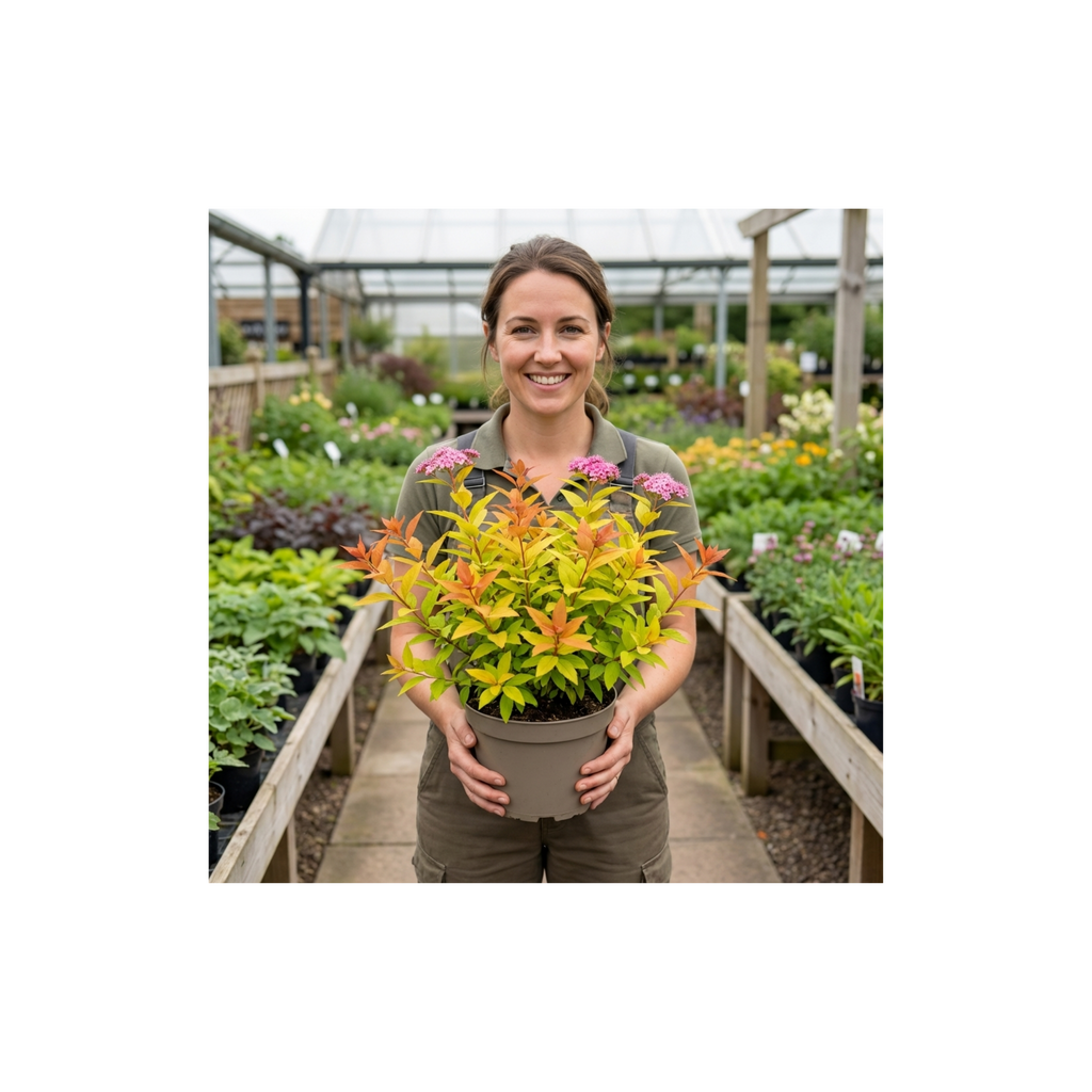 Spiraea ‘Goldflame’ — Deciduous Shrub, Bee-Friendly, 17cm Pot