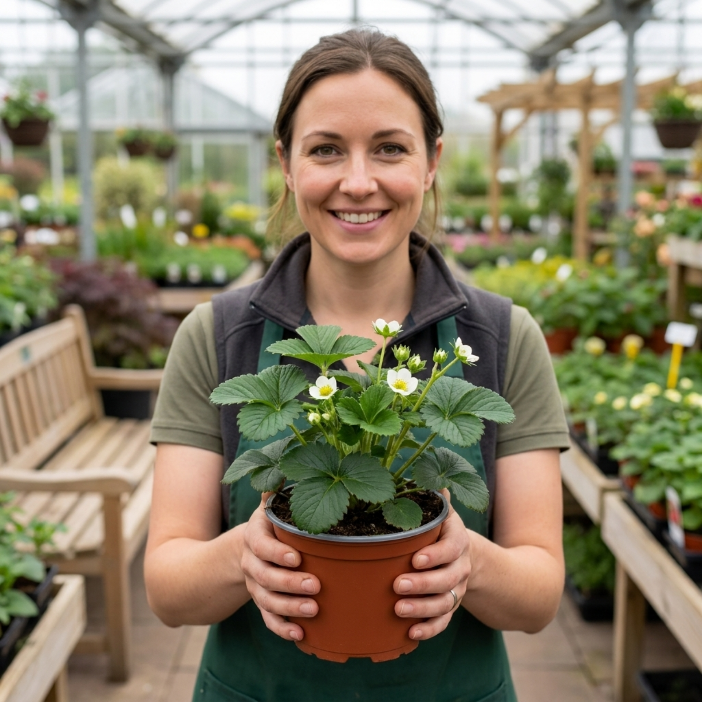 Strawberry ‘Delizz’ — Perennial Fruit Plant, 1L Pot (Set of 3 or 6)