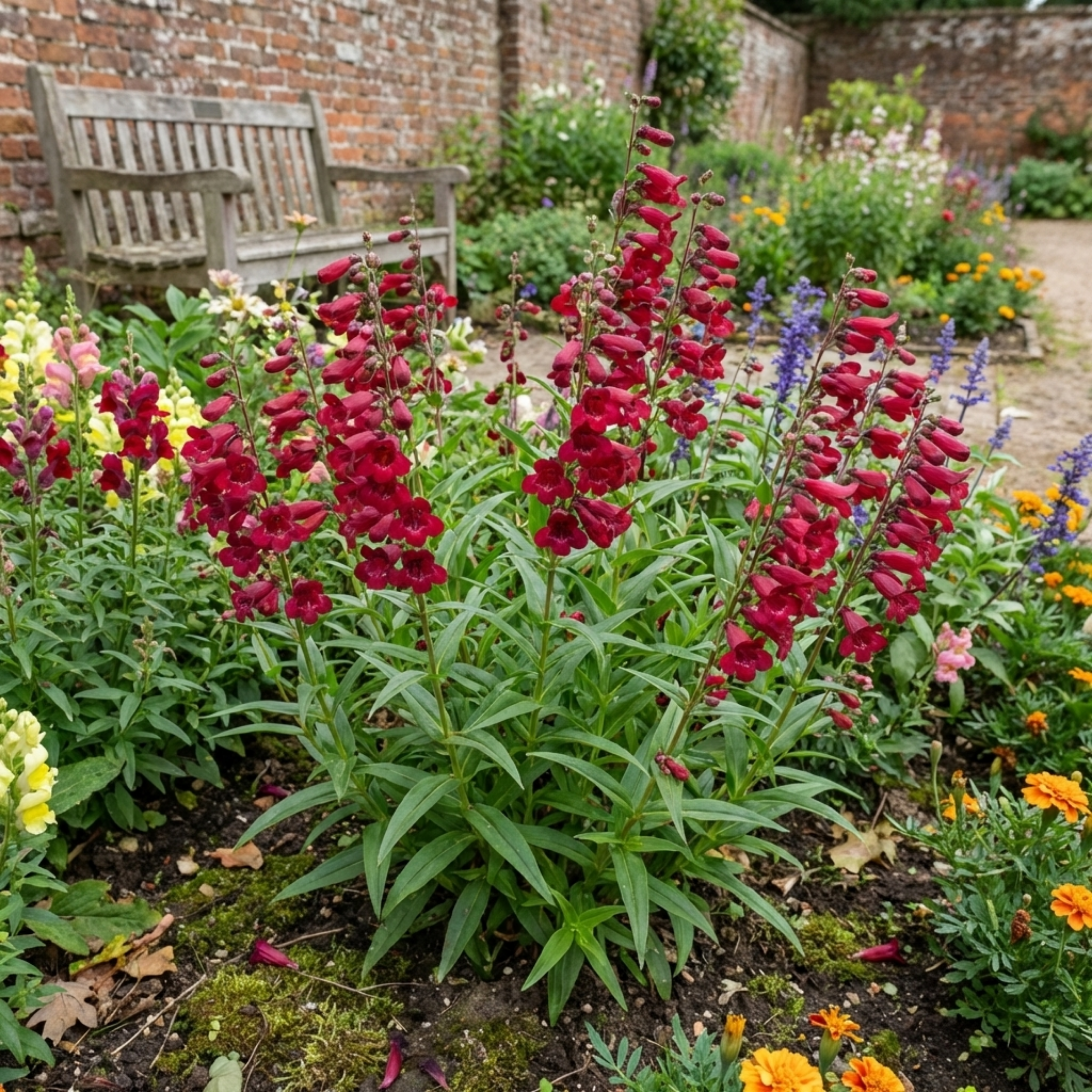 Penstemon ‘Red’ — Semi-evergreen Herbaceous Perennial, Bee-Friendly, 1L Pot (Set of 3 or 6)
