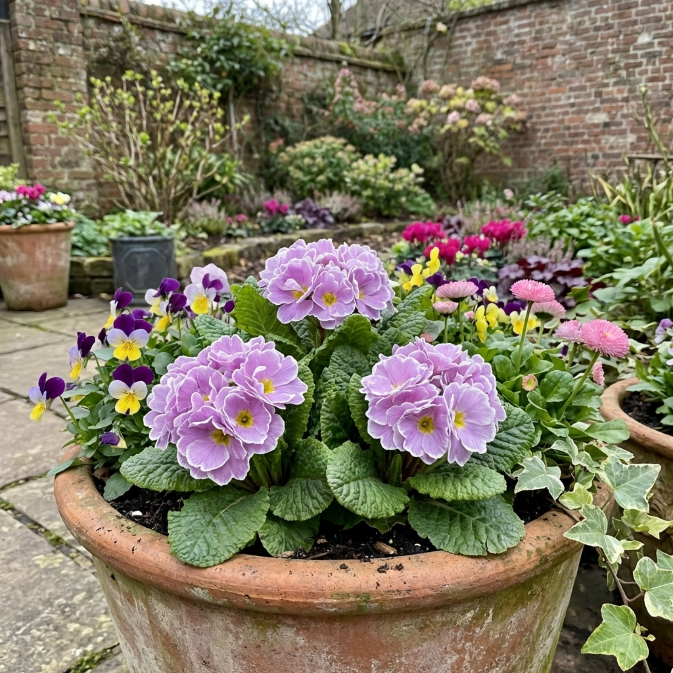 Primula ‘Queen Lilac Picotee’ — Hardy Perennial, Bee-Friendly, 1L Pot (Set of 3 or 6)