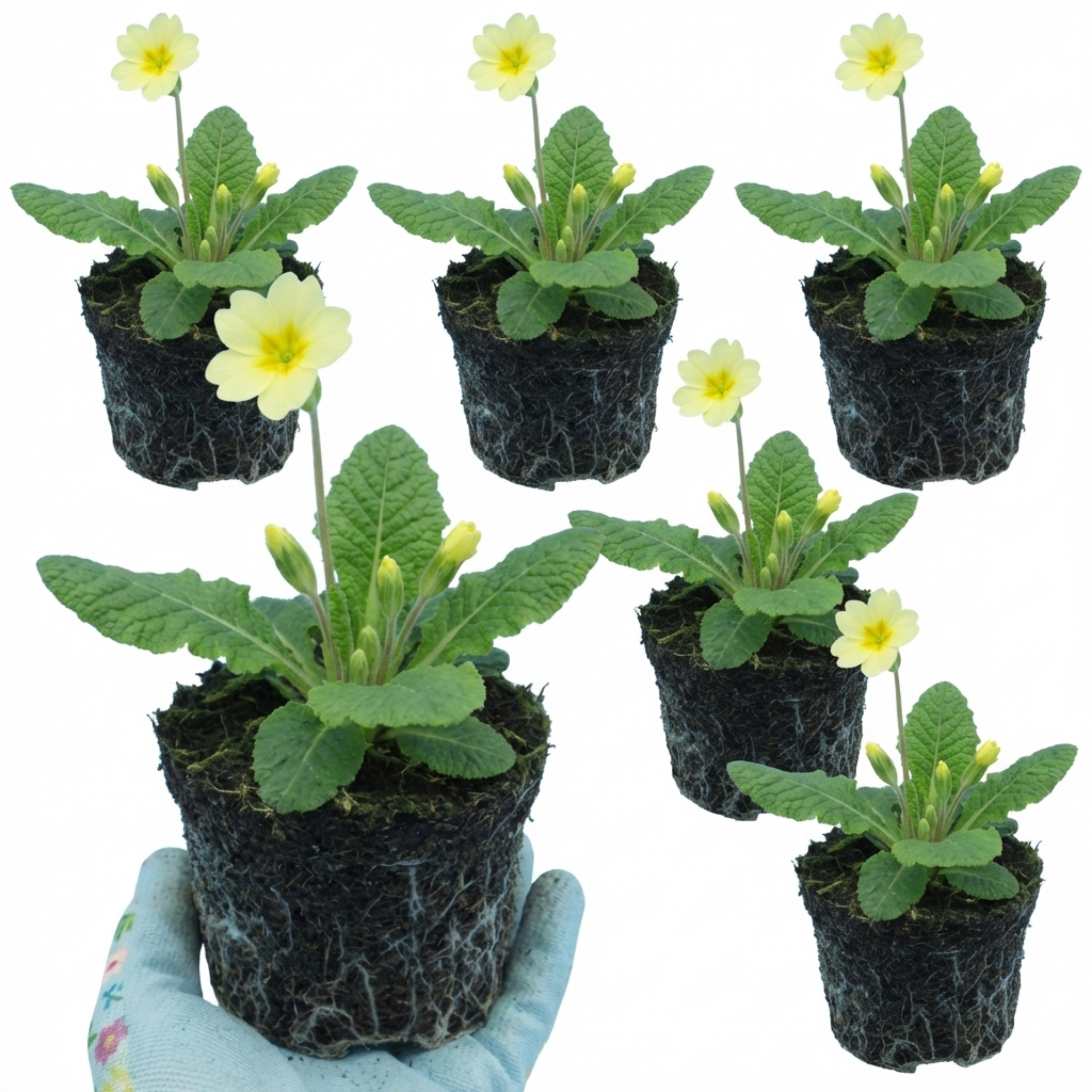 Primula ‘Yellow’ — Hardy Herbaceous Perennial, Bee-Friendly, 1L Pot (Set of 3 or 6)
