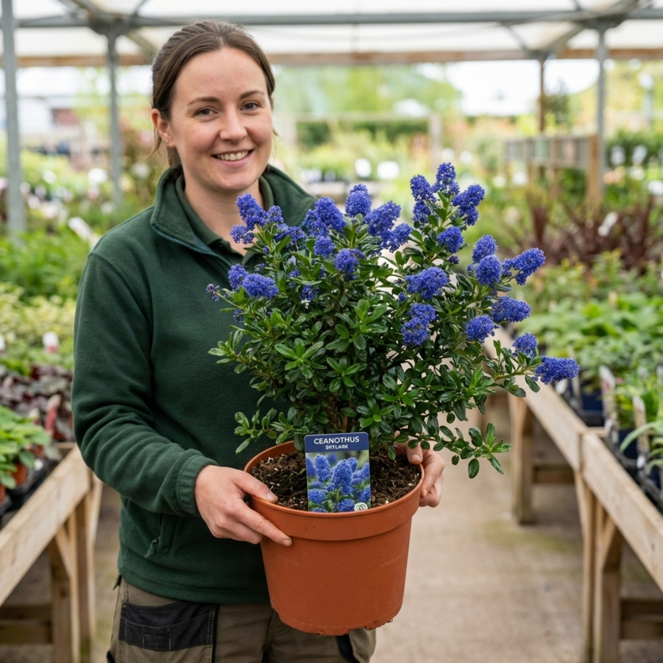 Ceanothus ‘Skylark’ — Evergreen Shrub, Bee-Friendly, 3L Pot