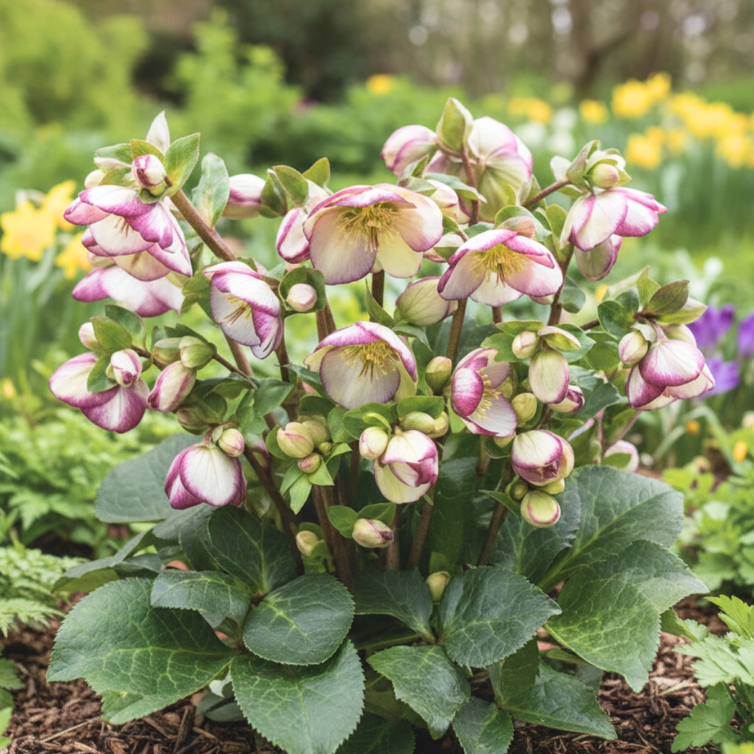 Hellebore ‘Frostkiss Glenda's Gloss’ — Hardy Perennial, Bee-Friendly, 2L Pot