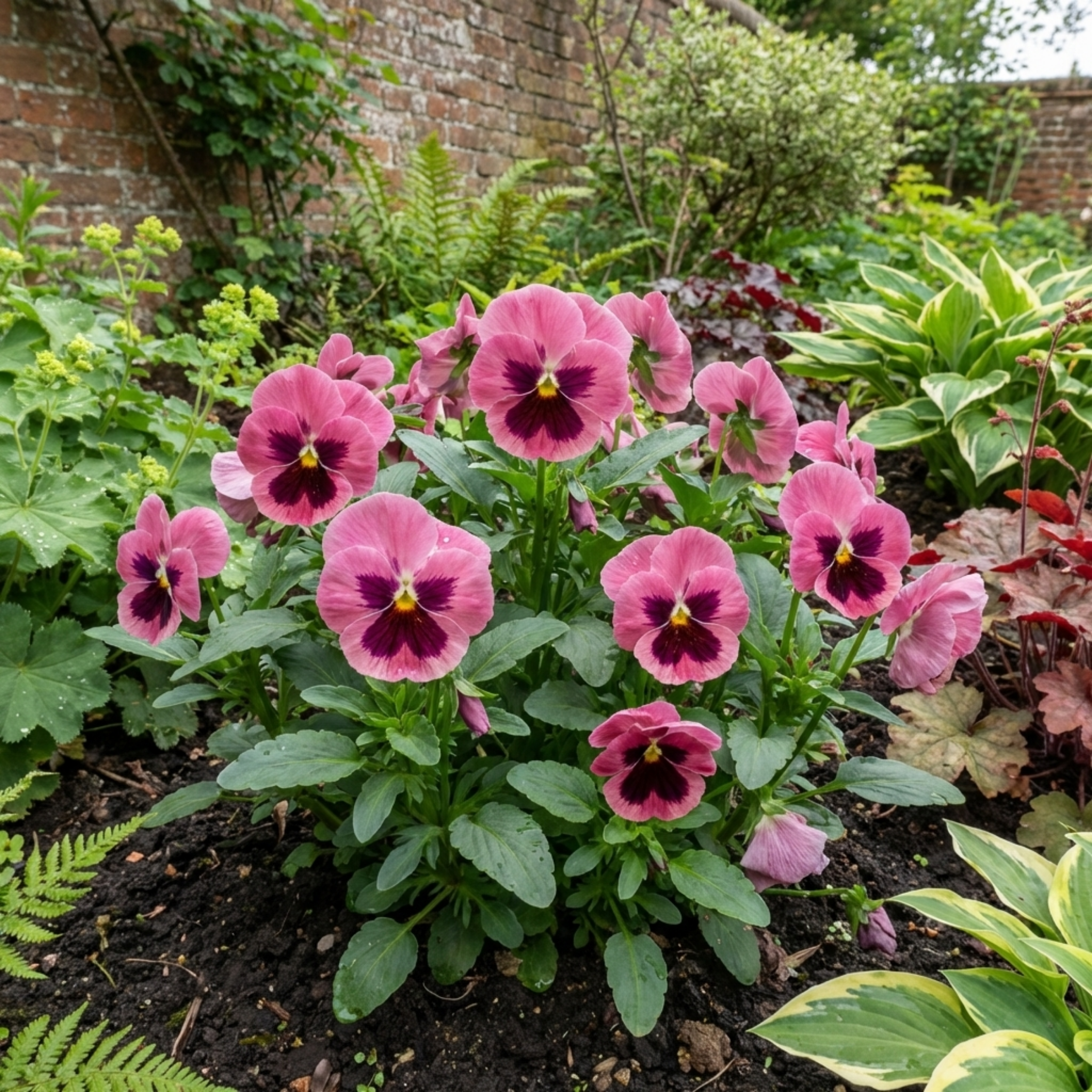 Pansy 'Pink with Blotch' — Hardy Bedding, Bee-Friendly, 3L Pot