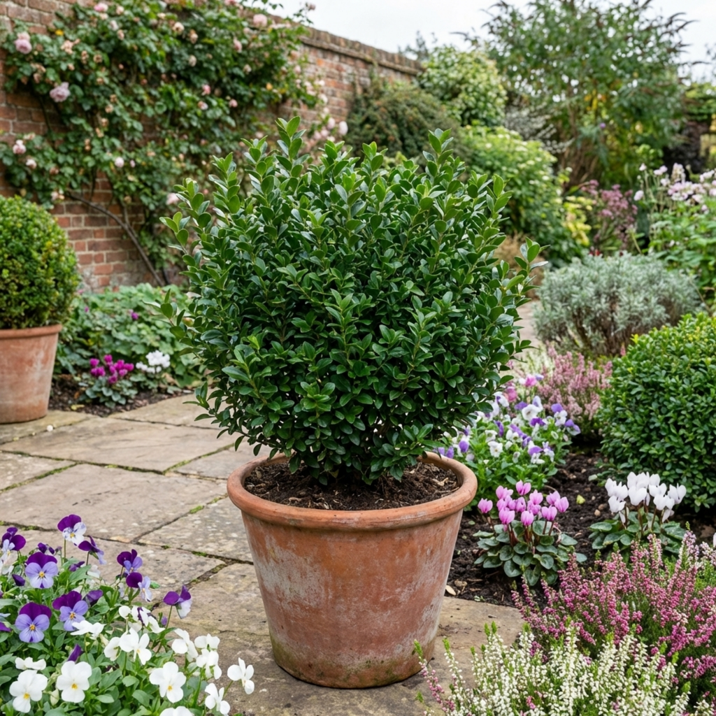Euonymus ‘Microphyllus’ — Evergreen Shrub, 1L Pot (Set of 3 or 6)
